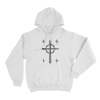 Oskar Linnros Metallic Cross Emblem Unisex Hoodie White