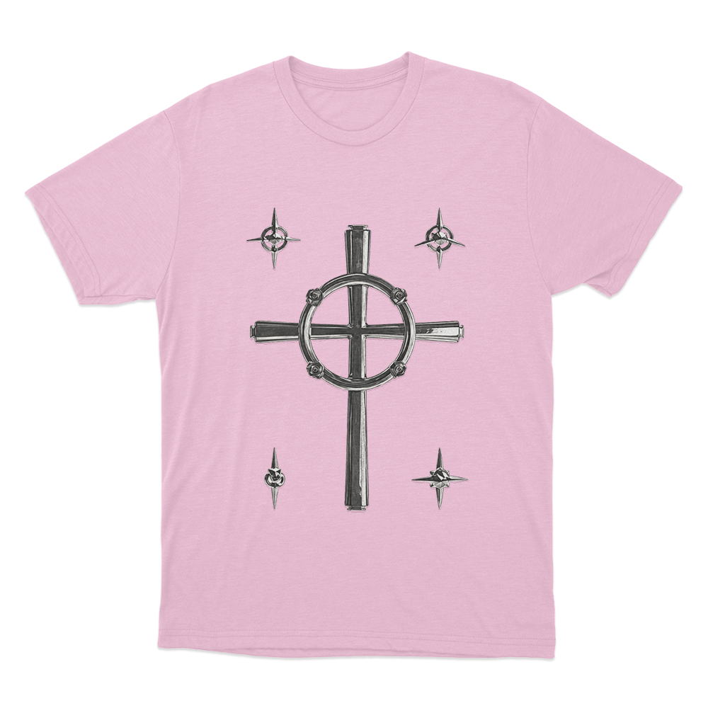 Oskar Linnros Metallic Cross Emblem Unisex T Shirt Pink Oskar Linnros Metallic Cross Emblem Unisex T Shirt Pink