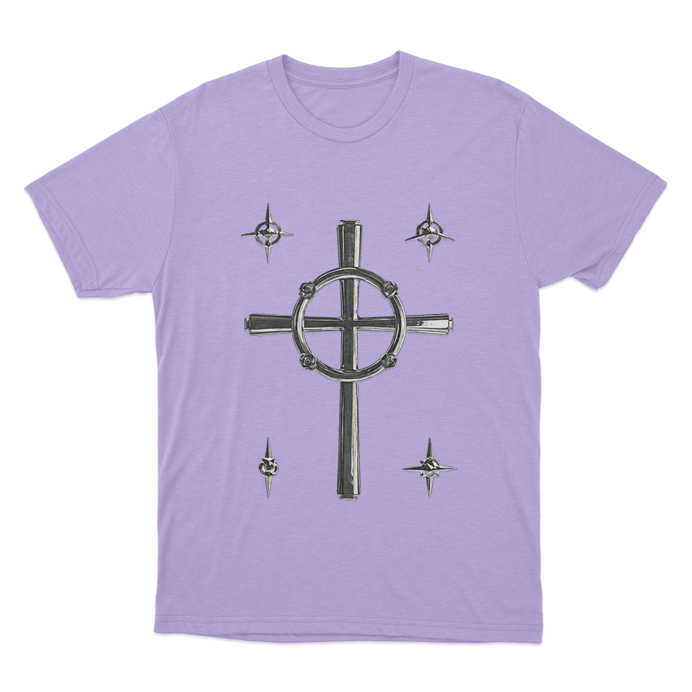 Oskar Linnros Metallic Cross Emblem Unisex T Shirt Purple Oskar Linnros Metallic Cross Emblem Unisex T Shirt Purple