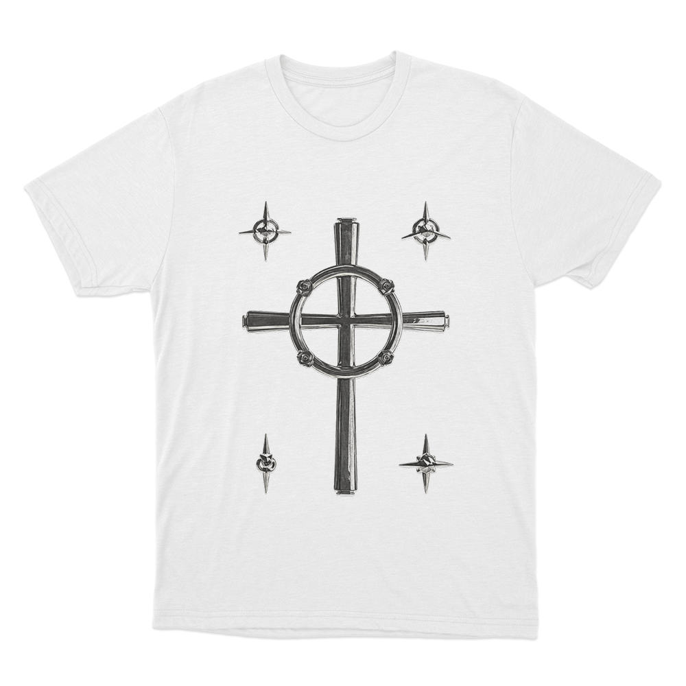 Oskar Linnros Metallic Cross Emblem Unisex T Shirt White Oskar Linnros Metallic Cross Emblem Unisex T Shirt White